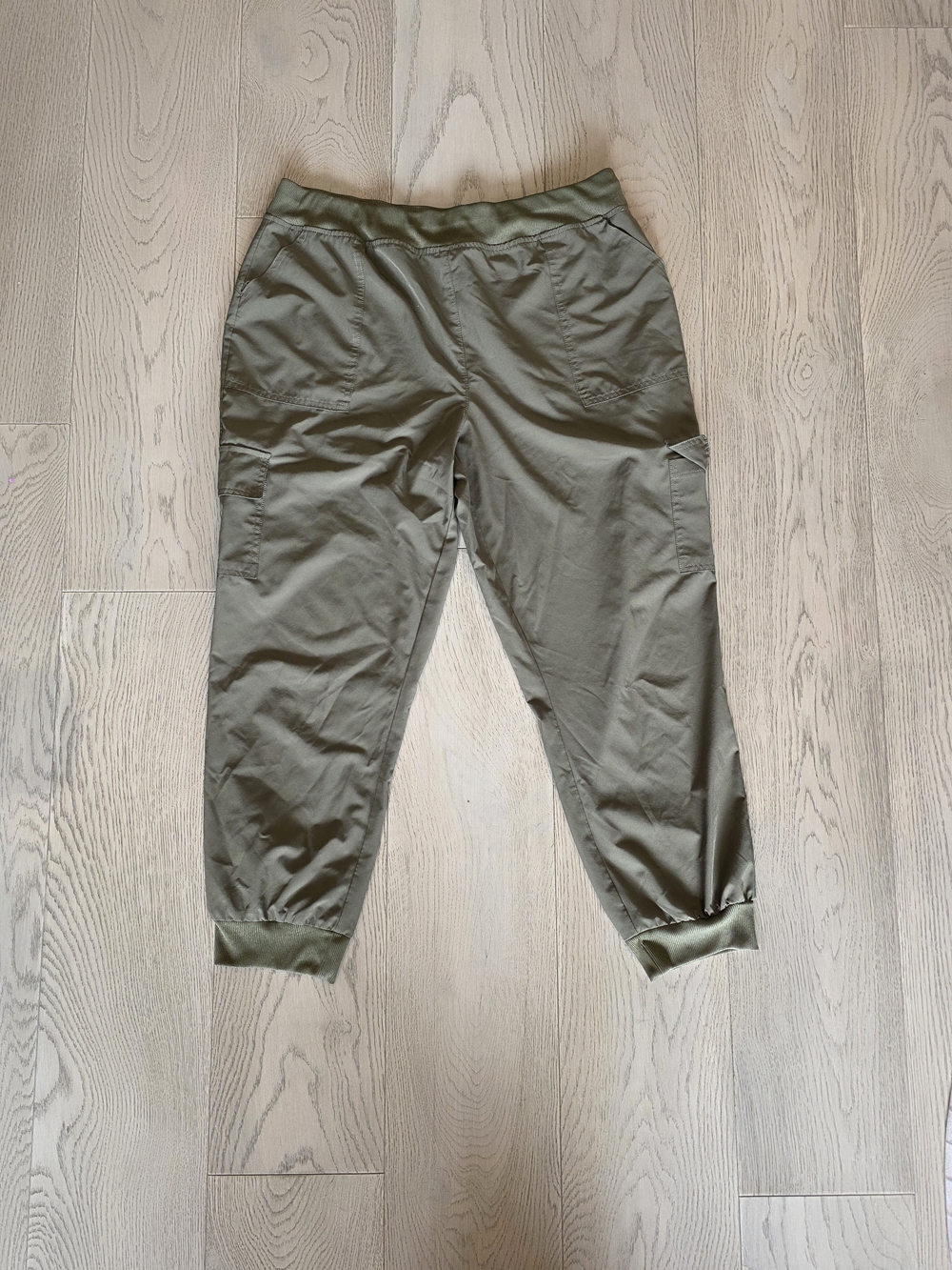 Olive Green Cargo Jogger Pants - Casual Utility Style - Picture 2 of 7
